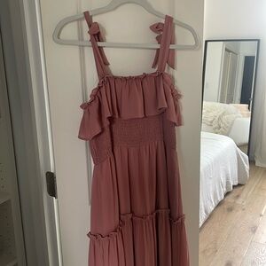 Rose colored maxi dress from Altar’d State